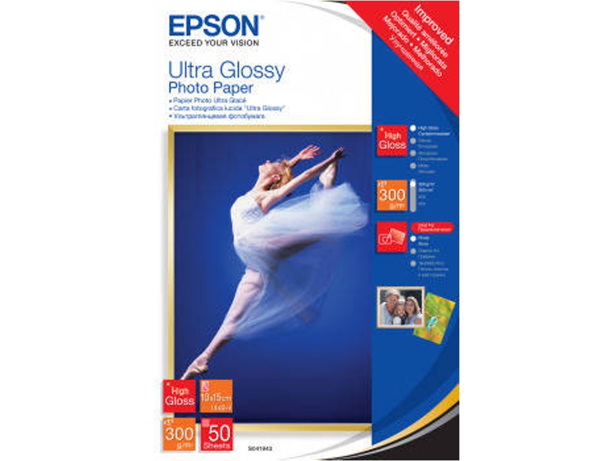 Papel EPSON Ultra Glossy Photo 10X15-50F