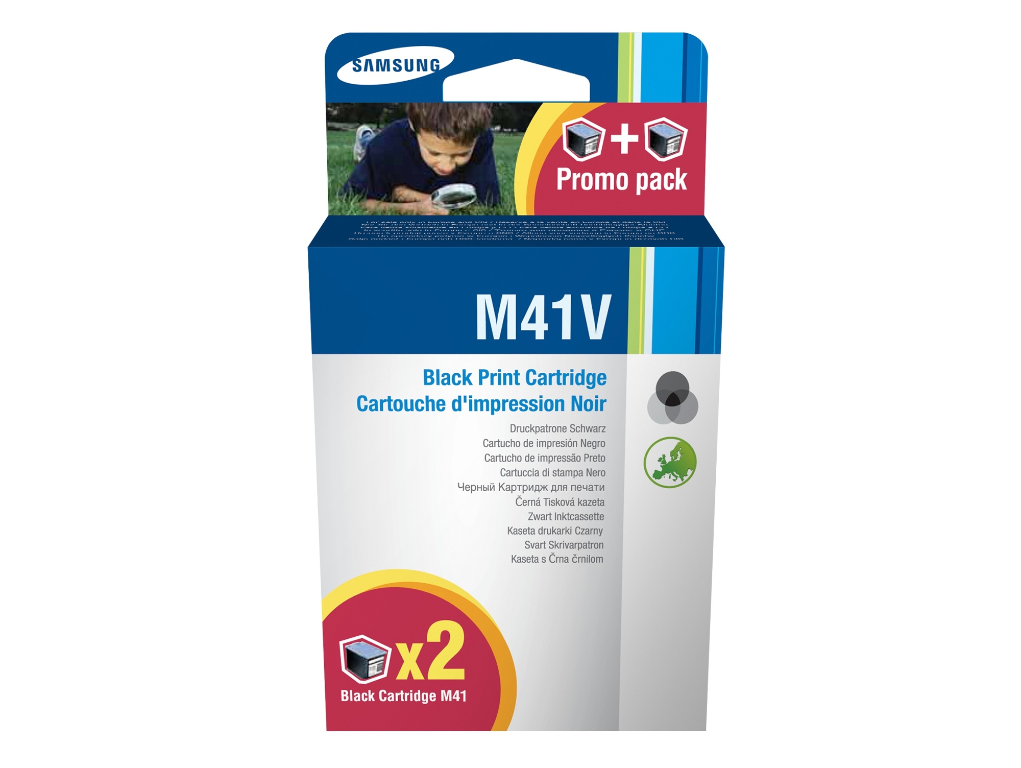Pack 2 - Cartucho Tinta Original SAMSUNG INK-M41V Negro 750 páginas compatible con SF-37x