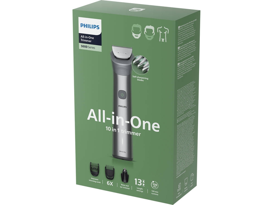 Recortadora Multifunciones PHILIPS MG5931/15 (Autonomía: 120 min - Batería - Gris)