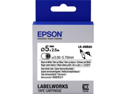 Cartucho de etiquetas tubo termo retractil EPSON LK-4WBA5 - C53S654904