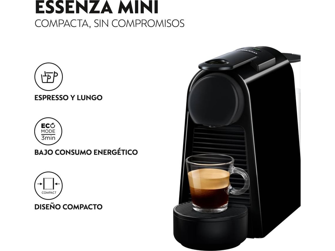 Cafetera de Cápsulas DELONGHI Nespresso Essenza Mini EN85B Negro