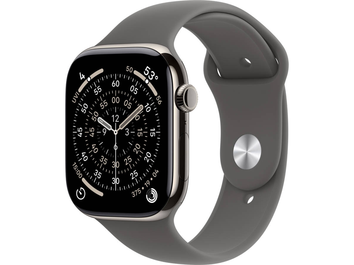  APPLE Watch Series 11 GPS + Cellular 42 mm Titanio Natural con Correa Deportiva Gris Piedra (Tamaño S/M)