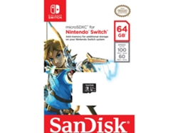 Tarjeta de memoria MicroSDXC 64 GB - SANDISK Nintendo Switch