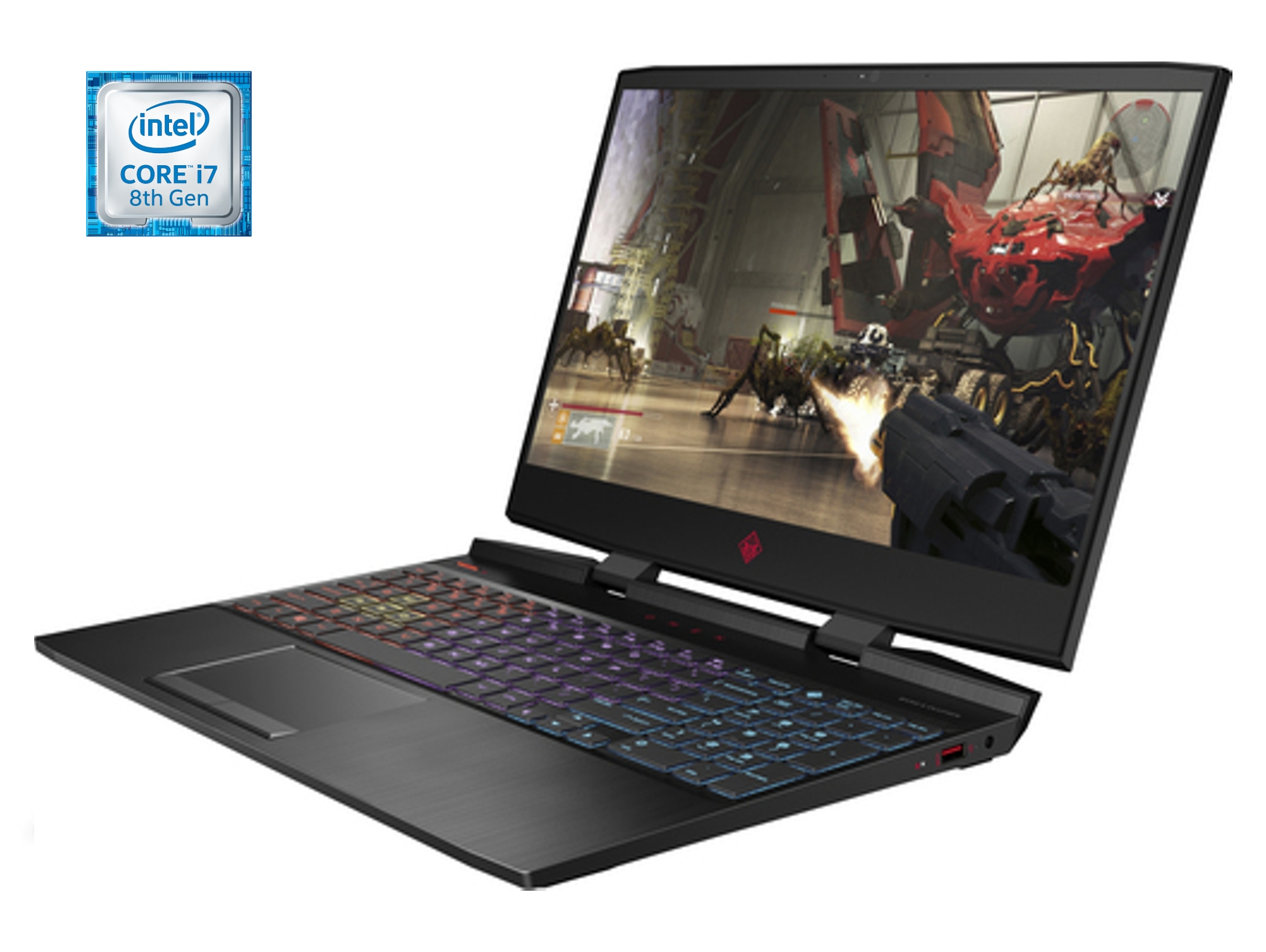 Portátil Gaming HP OMEN 15-DC0034NS (Intel Core i7-8750H - NVIDIA GeForce GTX 1070 - RAM: 16 GB - 1 TB HDD + 256 GB SSD - 15.6'')