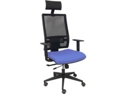Silla Operativa PYC Horna Cabecero Azul (Brazos Ajustables - Malla)