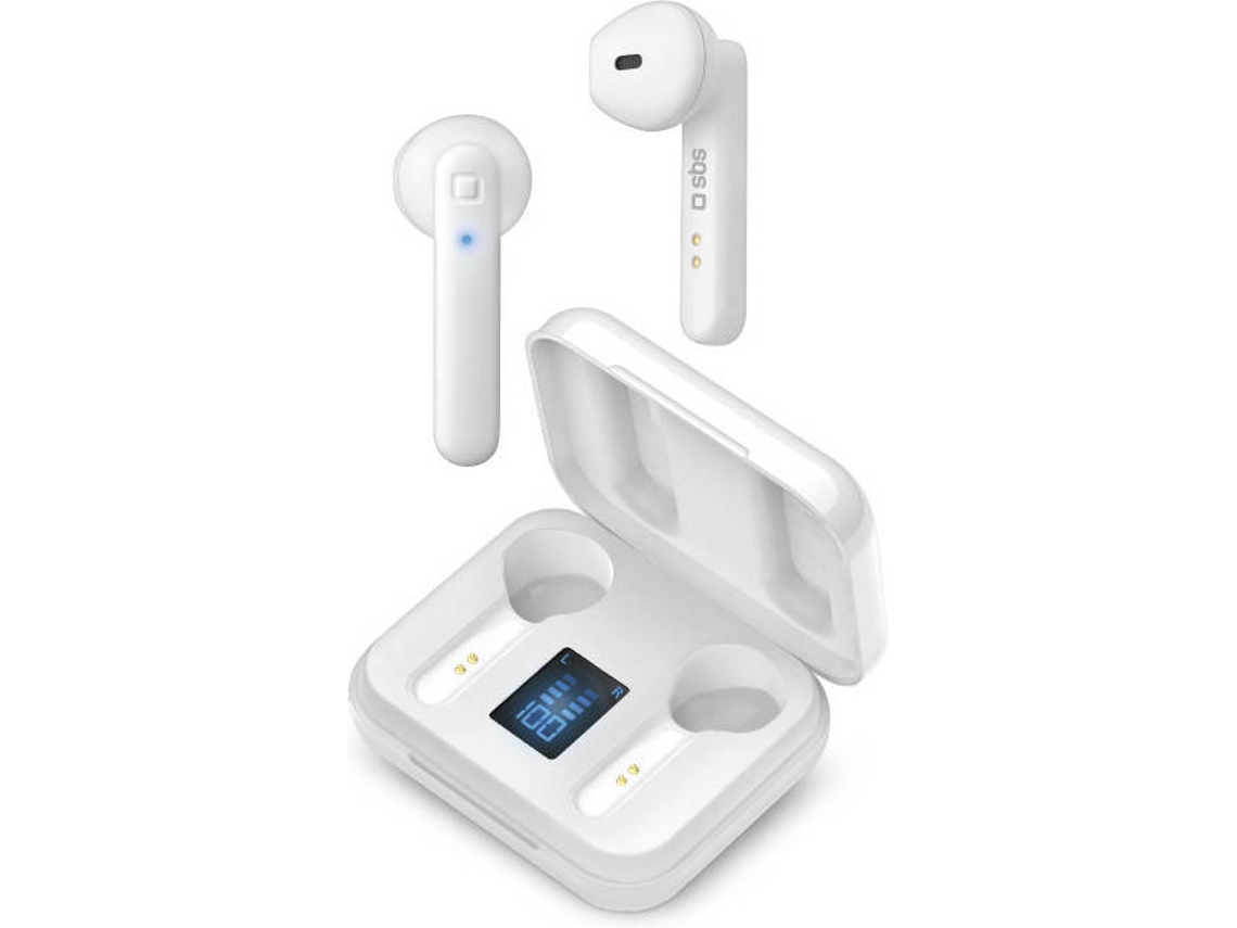 Auriculares Bluetooth True Wireless SBS Twin Hop (In Ear - Micrófono - Blanco)