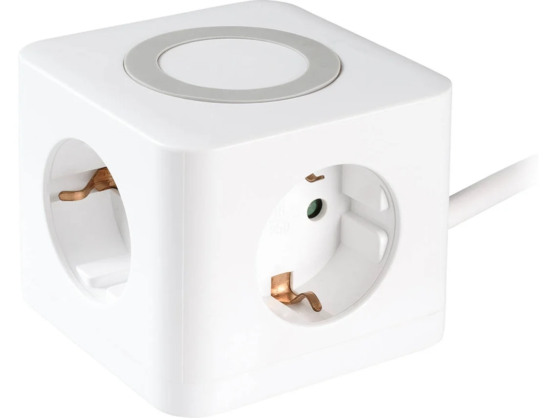 Adaptador VIVANCO de 3 puertos con interruptor USB (2 A/1 C - 1.4 m - Blanco)