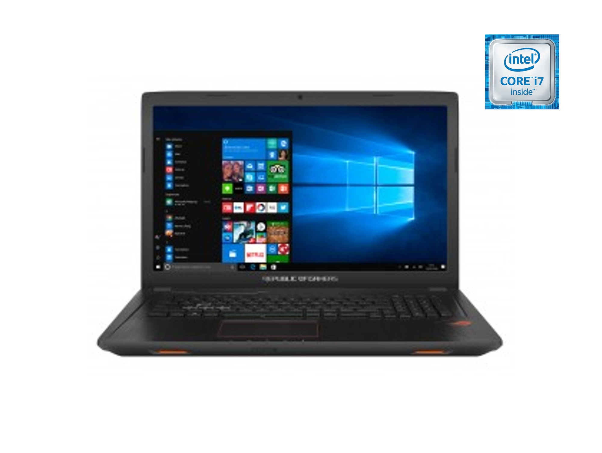 Portátil Gaming ASUS Rog GL753VD-GC185T (Intel Core i7-7700HQ - NVIDIA GeForce GTX 1050 - RAM: 16 GB - 1 TB HDD - 17.3'')