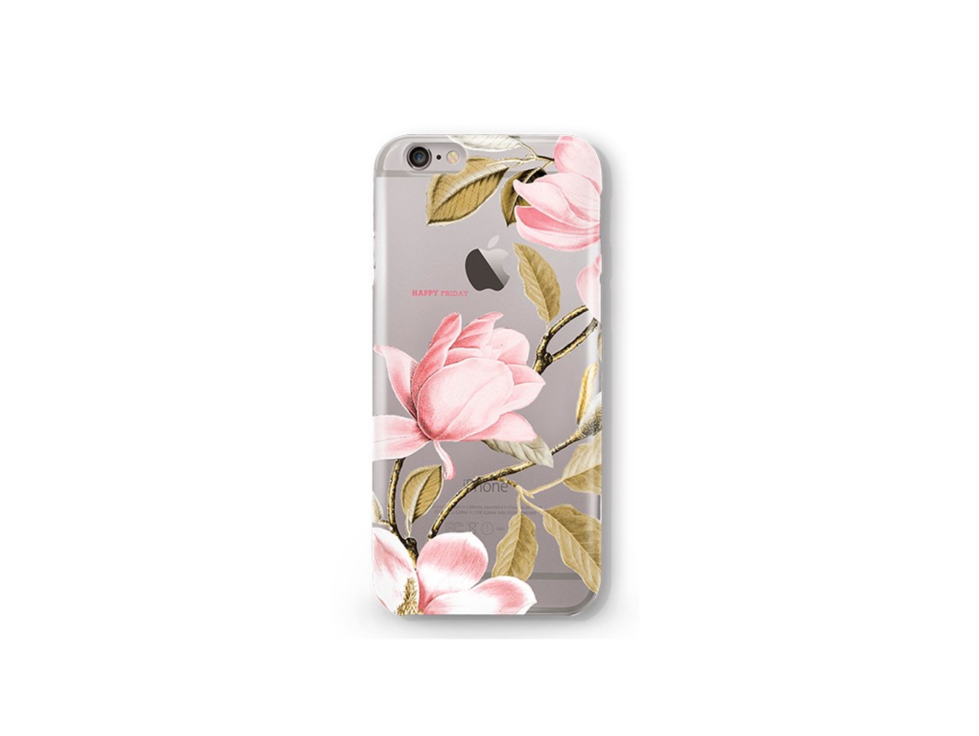 Carcasa iPhone 6, 6s HAPPY FRIDAY Flores Rosa