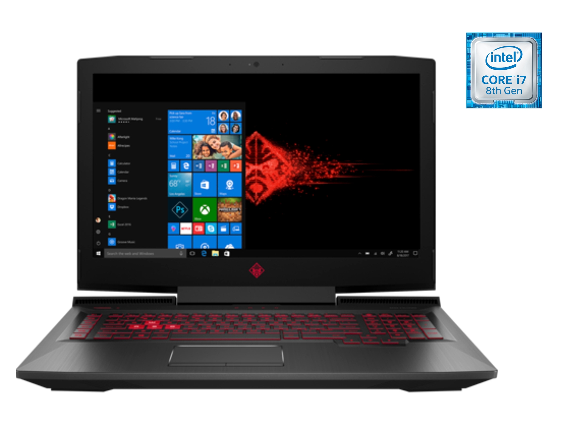 Portátil Gaming HP OMEN 17-AN130NS (Intel Core i7-8750H - NVIDIA GeForce GTX 1060 - RAM: 16 GB - 1 TB HDD + 512 GB SSD - 17'')