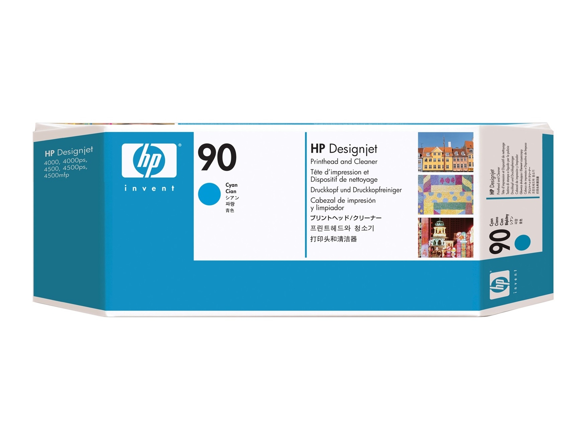Cabezal de Impresión Original HP 90 C5055A Cián  para DesignJet 4000, 4020, 4500, 4520, DesignJet Scanner 4520