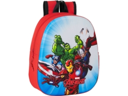 Mochila AVENGERS 3D (27 x 32 x 4 - Rojo)
