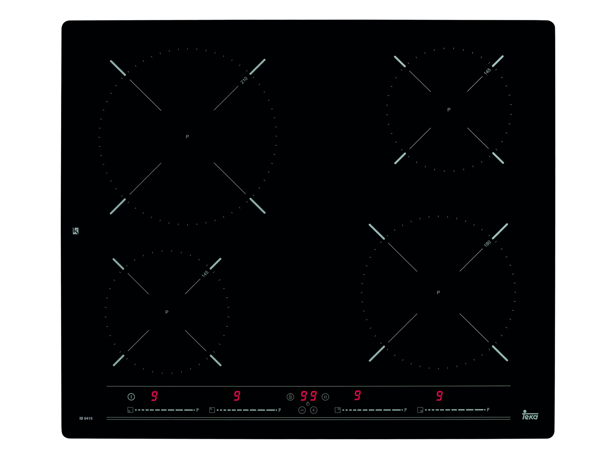 Placa de Inducción TEKA IB 6415 (Eléctrica - 60 cm - Negro)