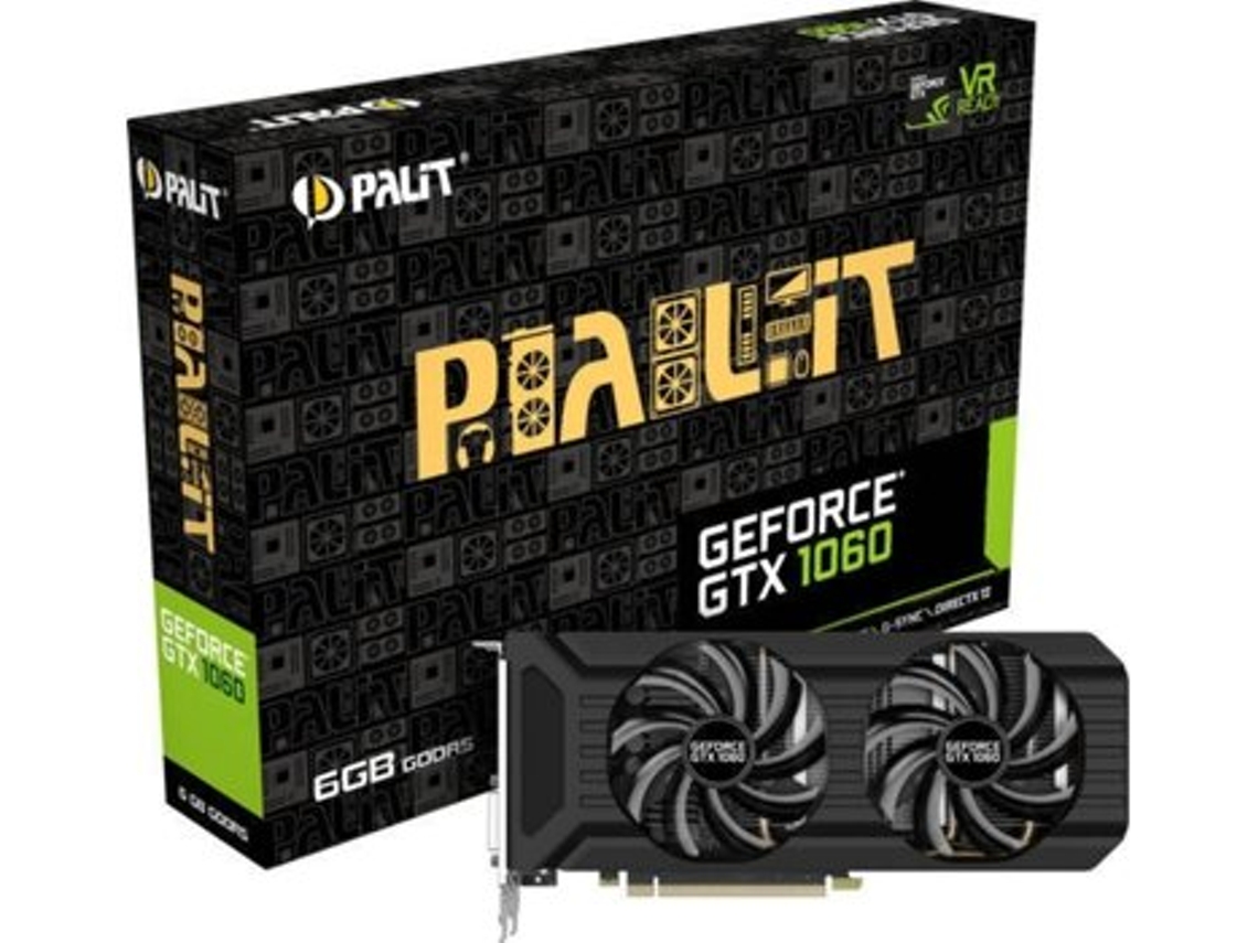 Tarjeta Gráfica PALIT GeForce GTX 1060 Dual (Caja Abierta - NVIDIA - 6 GB DDR5)
