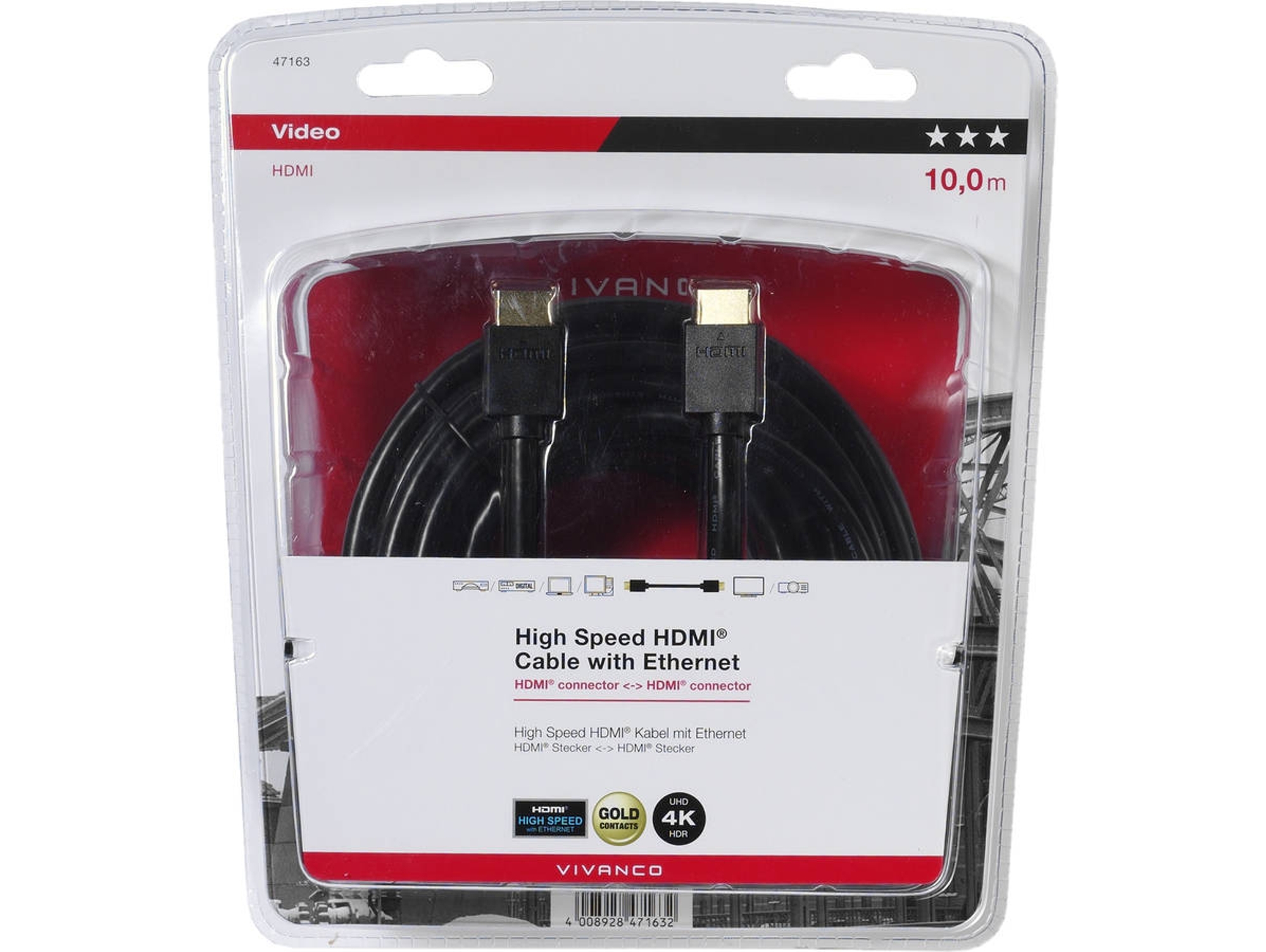 Cable HDMI Video Alta Velocidad VIVANCO 47/10 100G