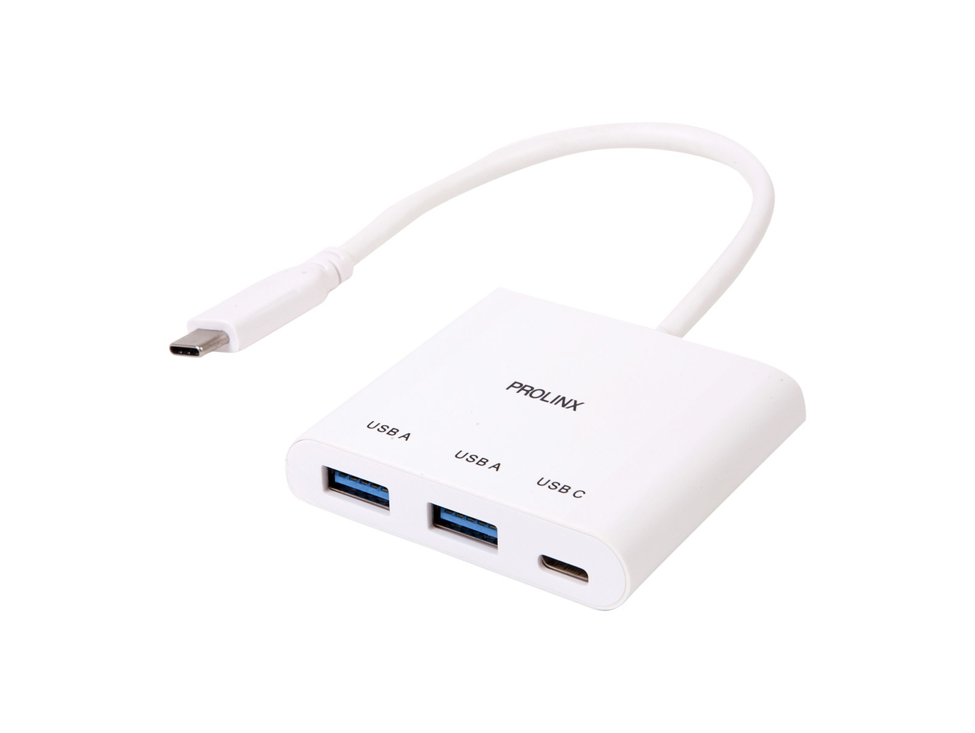 Adaptador TC-H1 USB Tipo C 3.1v (M) (GEN2) a 2 puertos USB (A) 3.0v PROLINX