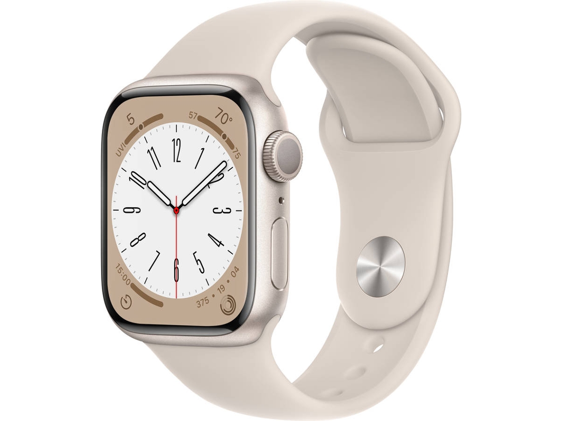 APPLE Watch Series 8 GPS 41 mm Blanco Estrella con Correa Deportiva Blanco Estrella
