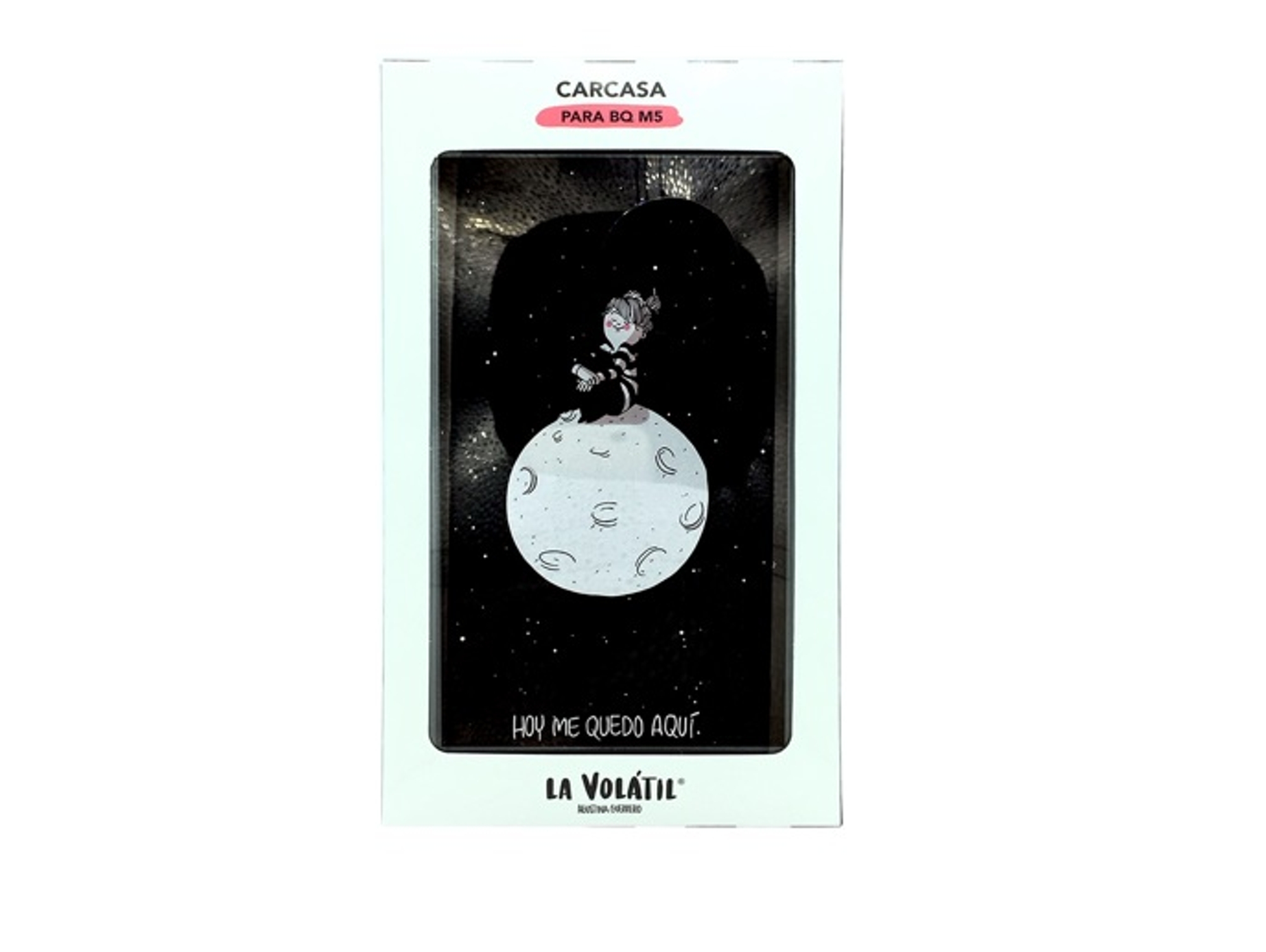 Carcasa LA VOLATIL Luna BQ Aquaris M5 negro