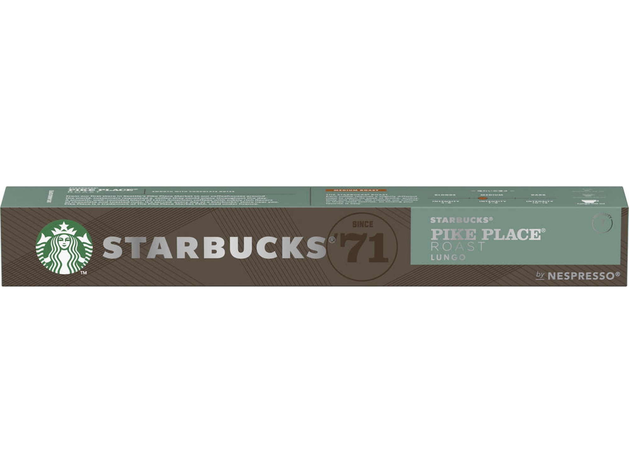 Cápsulas de café Nespresso  STARBUCKS Pike Place (Intensidad 7)