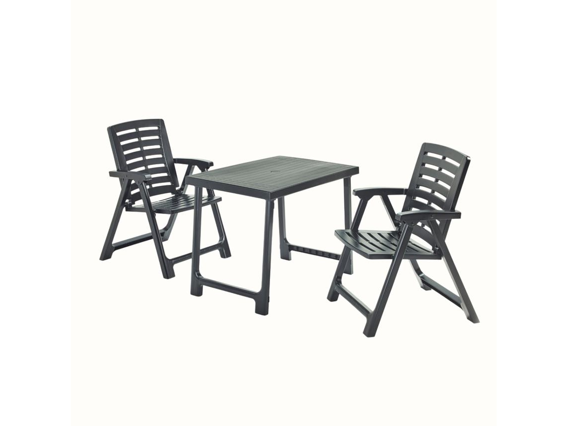 Conjunto de Jardín PROGARDEN Pik Nik (Antracita - Polipropileno - 80x57x63 cm)