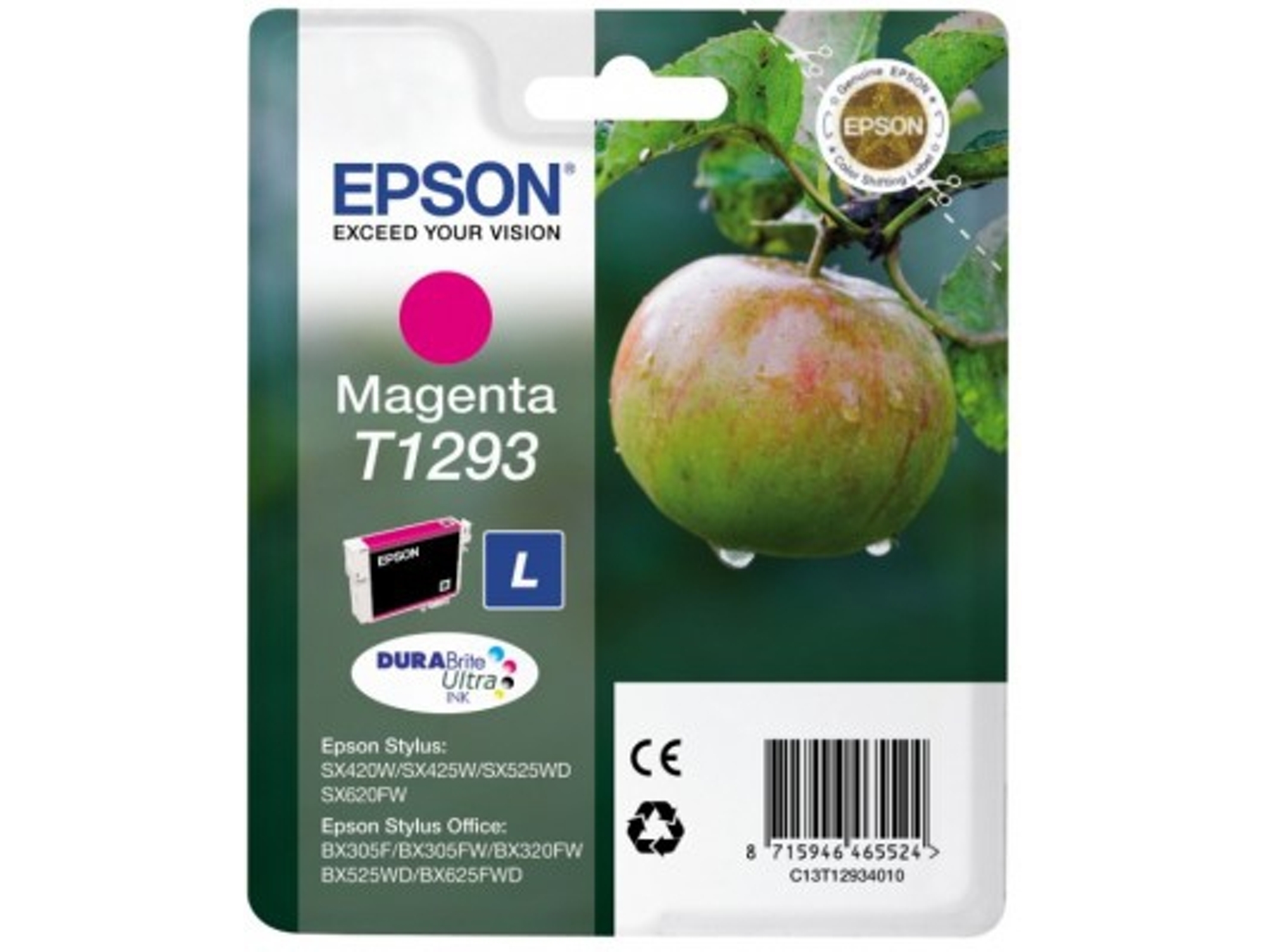 Cartucho de tinta original EPSON T1293, Manzana  , C13T12934022
