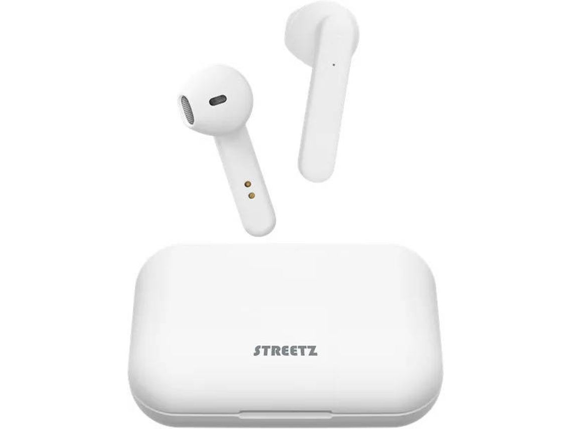 Auriculares Bluetooth True Wireless STREETZ Tws-1105 (In Ear - Micrófono - Blanco)