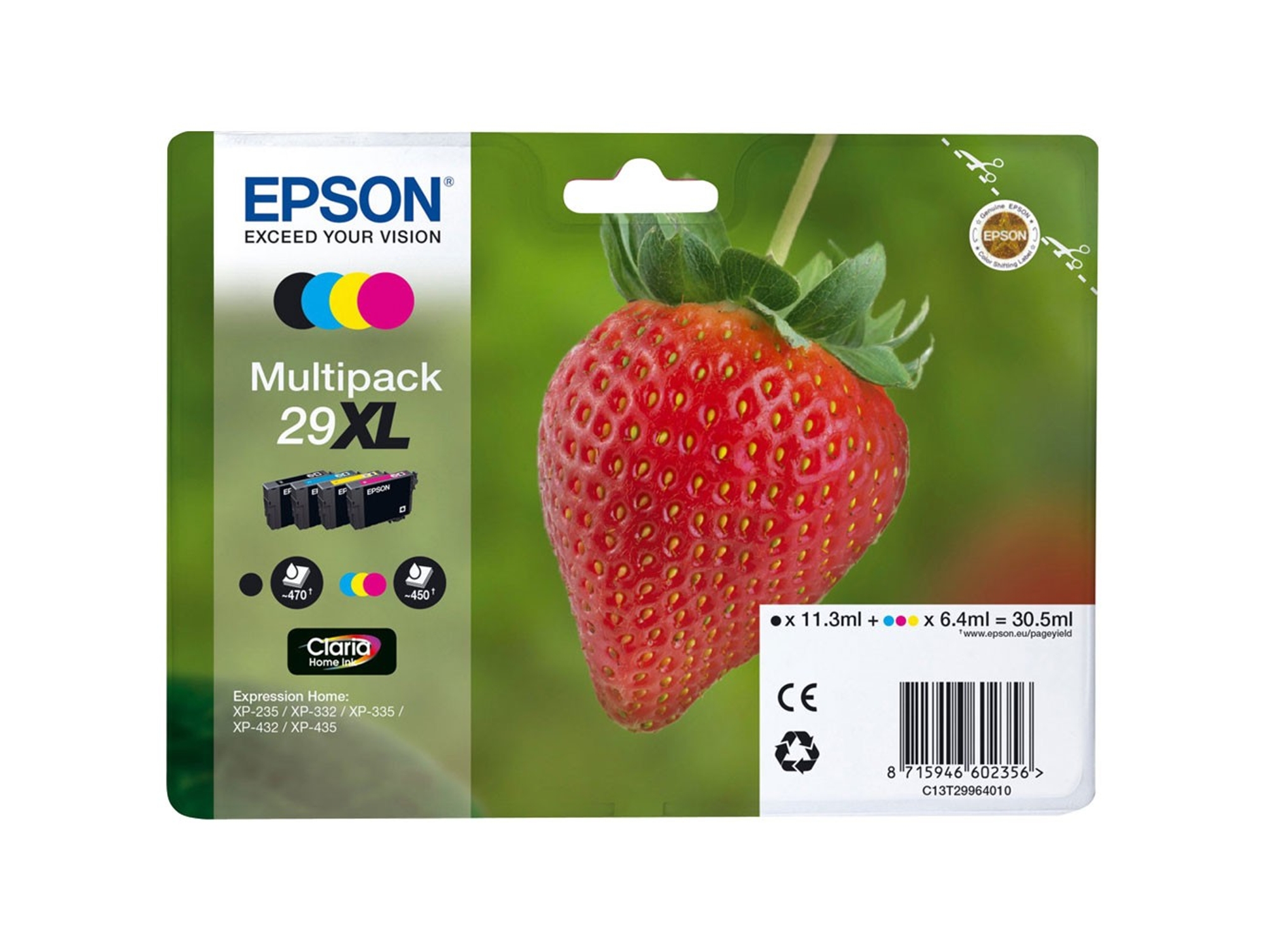 Pack ahorro cartuchos de tinta original EPSON,  29XL, Fresa, C13T29964012, T2996