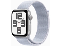APPLE Watch SE 2024 GPS 44mm Aluminio Plata con Loop Deportiva Azul Nube
