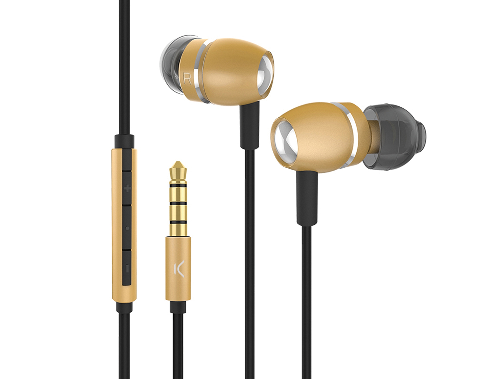 Auriculares con cable KSIX Go&Play Sky (In ear - Micrófono - dorado)
