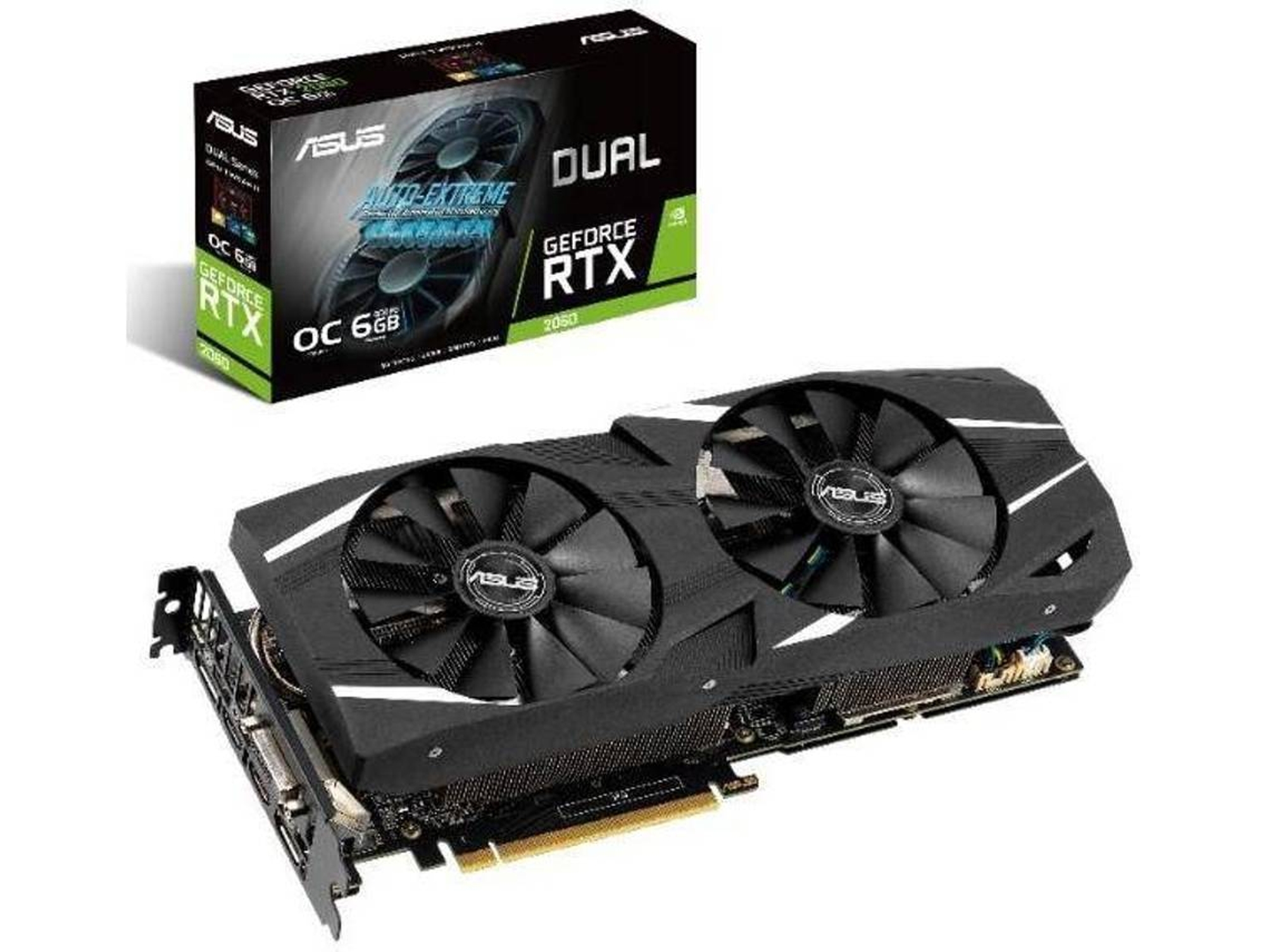 Tarjeta Gráfica ASUS Dual RTX 2060 OC - 90YV0CM1-M0NA00 (6 GB, GDDR6, 7680 x 4320 Pixeles)