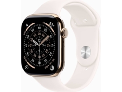  APPLE Watch Series 11 GPS + Cellular 46 mm Titanio Dorado con Correa Deportiva Rosa (Tamaño S/M)