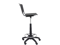 Silla de Escritorio Alta PIQUERAS Y CRESPO Robledo Negro (PVC)