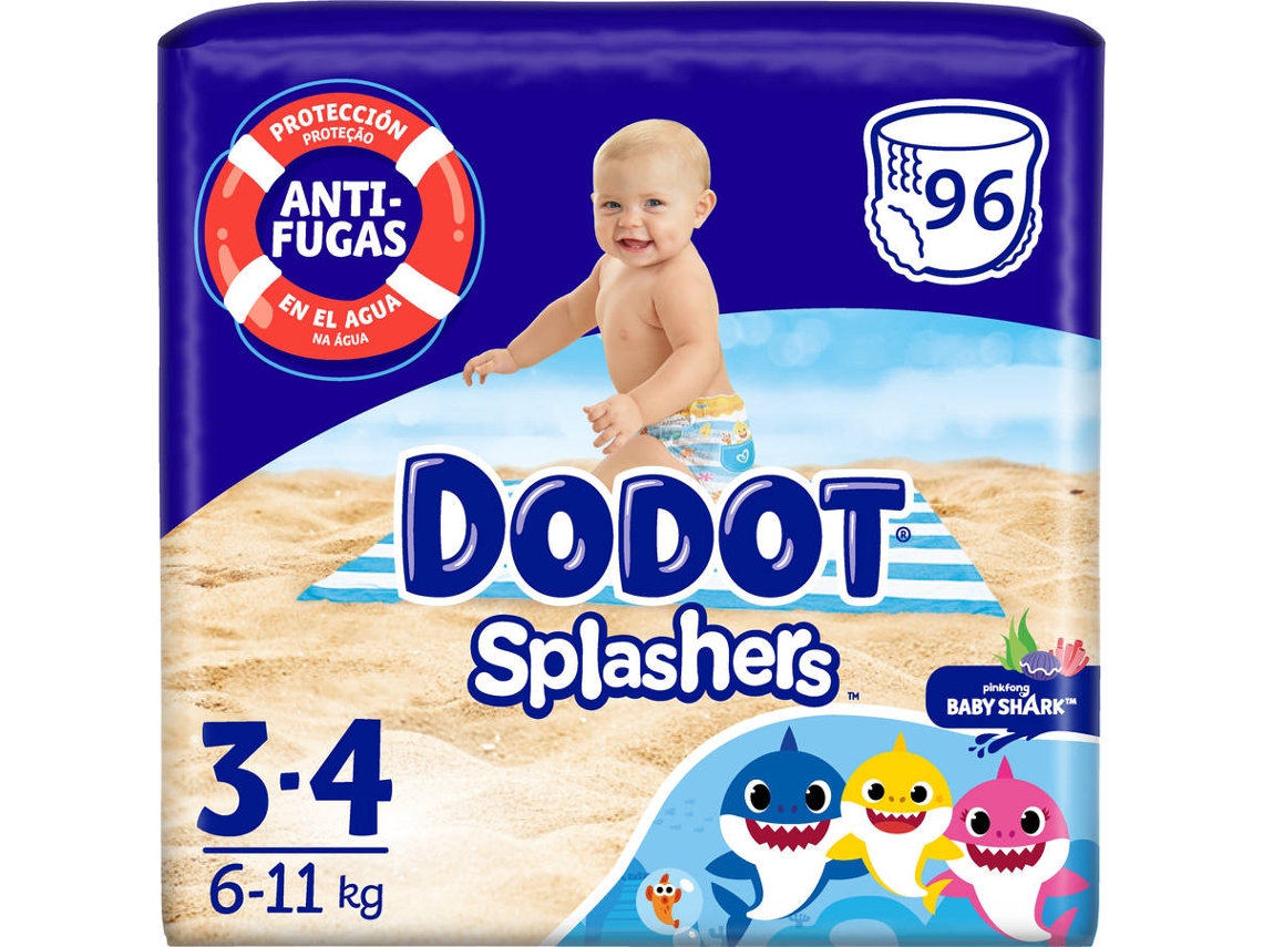 Pañales DODOT Splashers (T3 - 96 Unidades - Pack 12x8 Unidades)