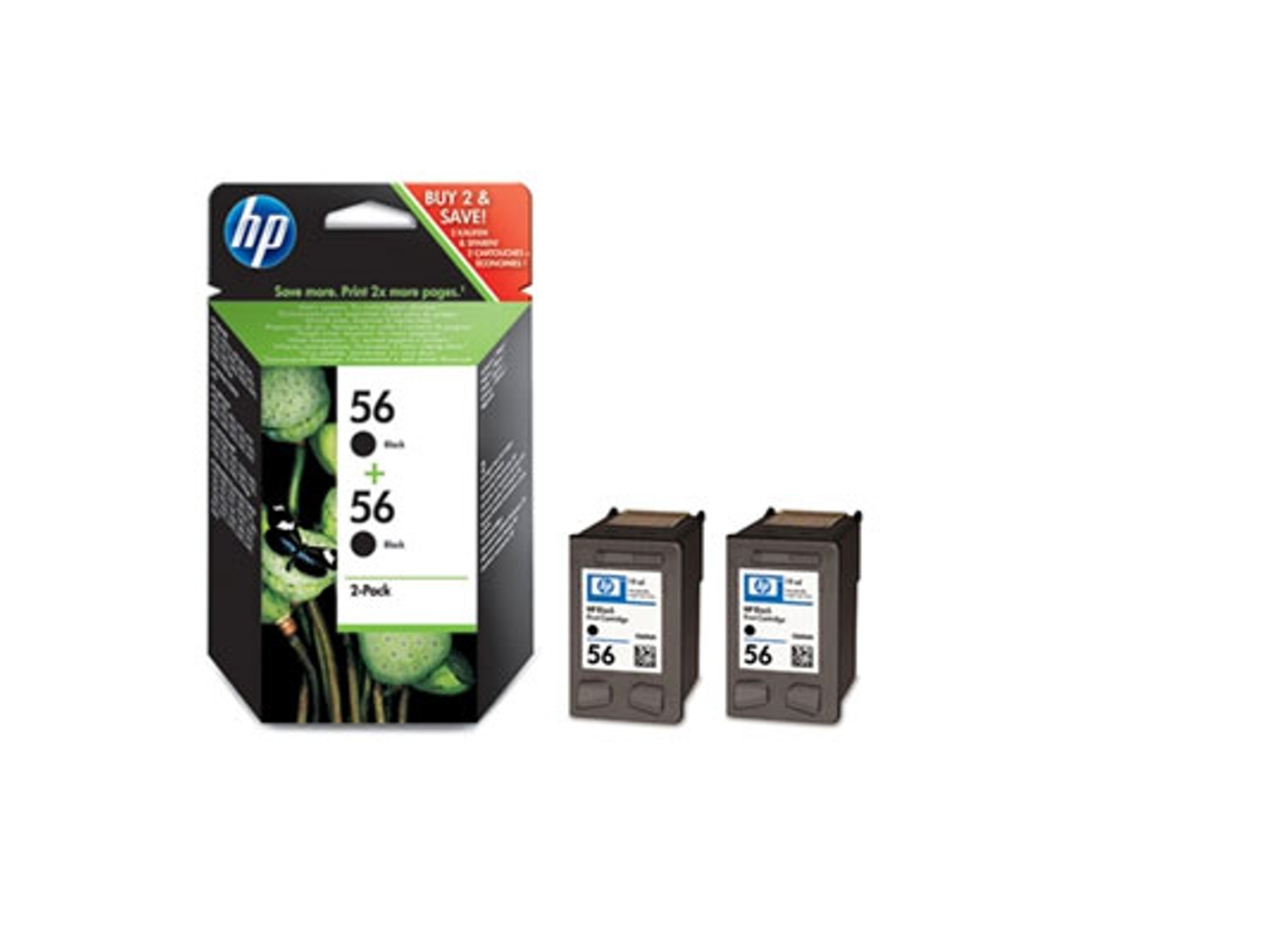 Pack 2 Cartuchos HP 56 Negro (C9502AE)