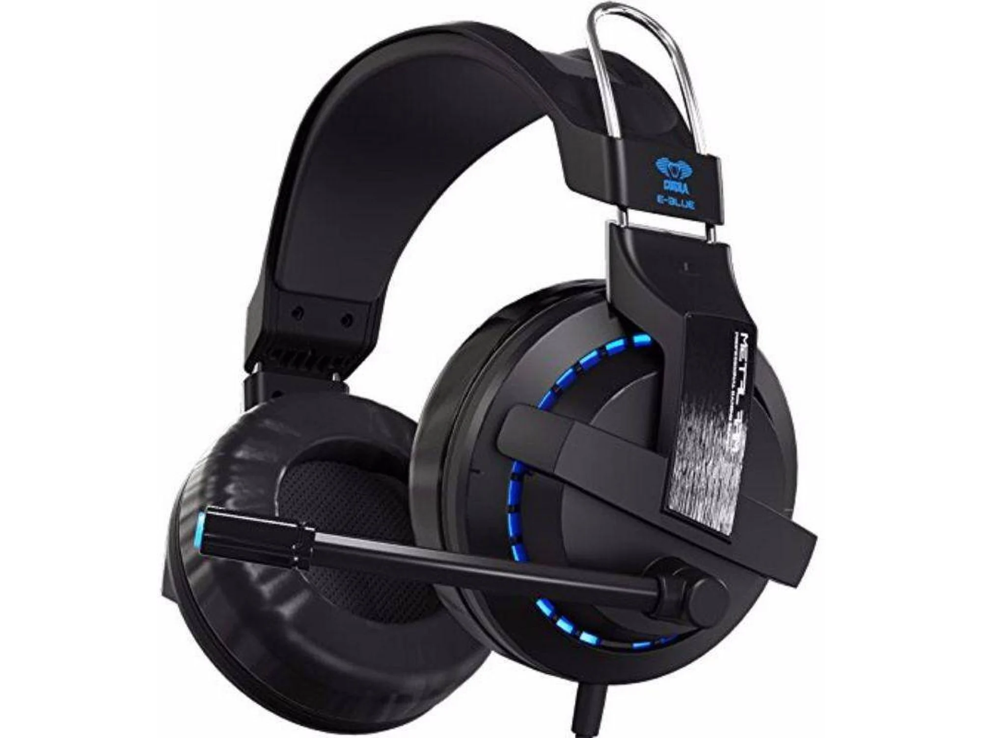 Auriculares Gaming Con Cable E-BLUE Cobra X (Over Ear - PC - Negro)