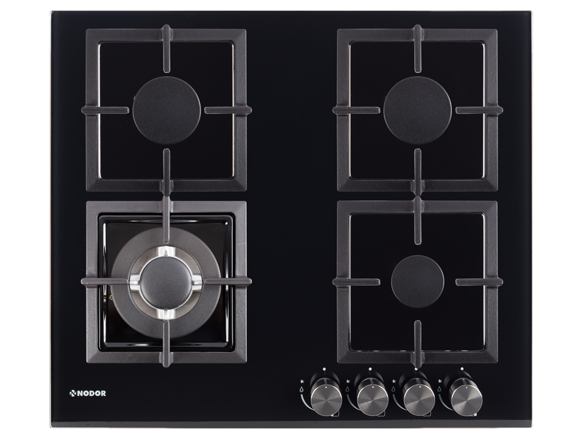 Placa de Gas NODOR GCS 316 (Gas Natural - 60 cm - Negro)