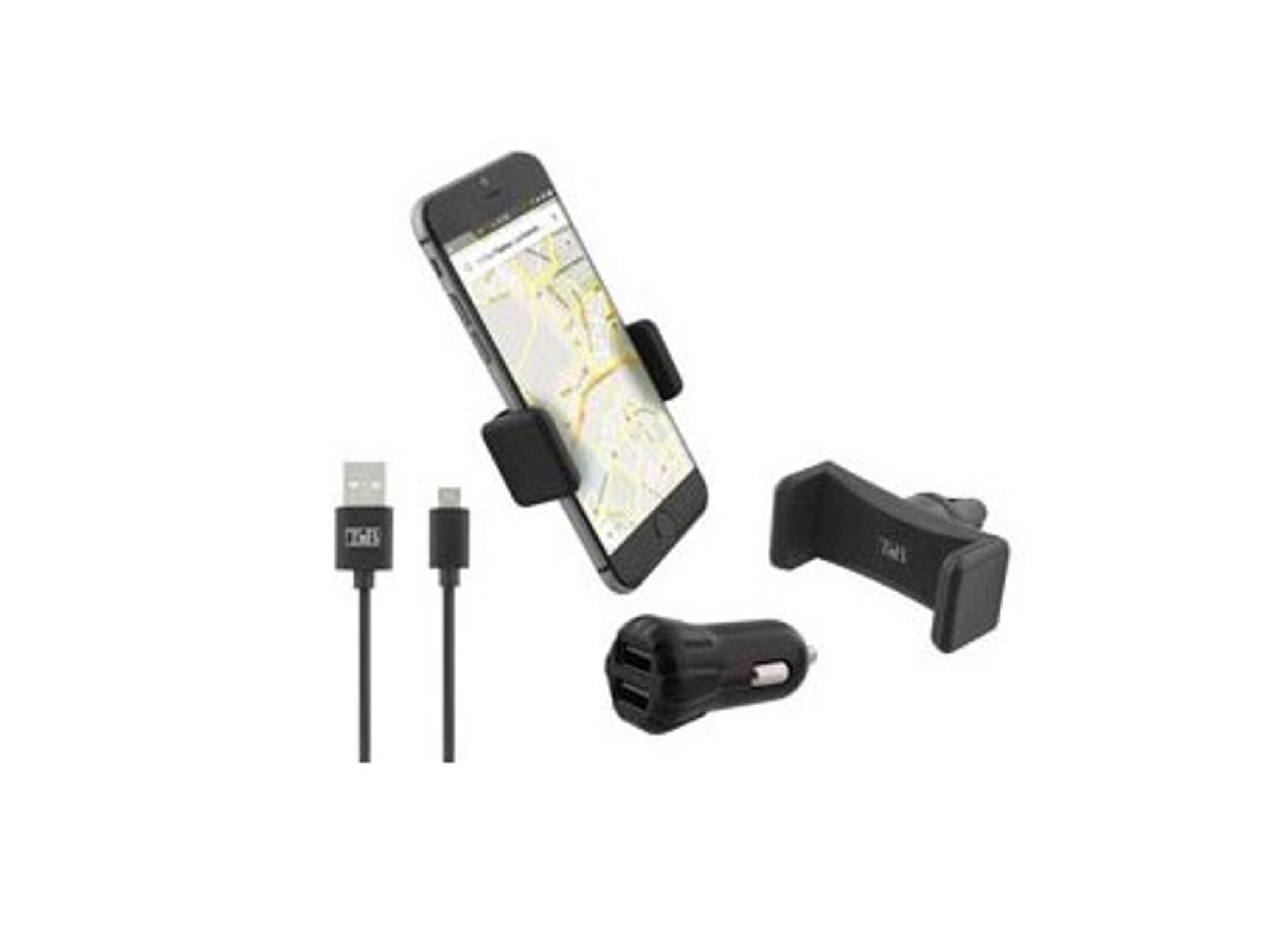 Kit T'nB cargador coche + cable Micro USB + soporte