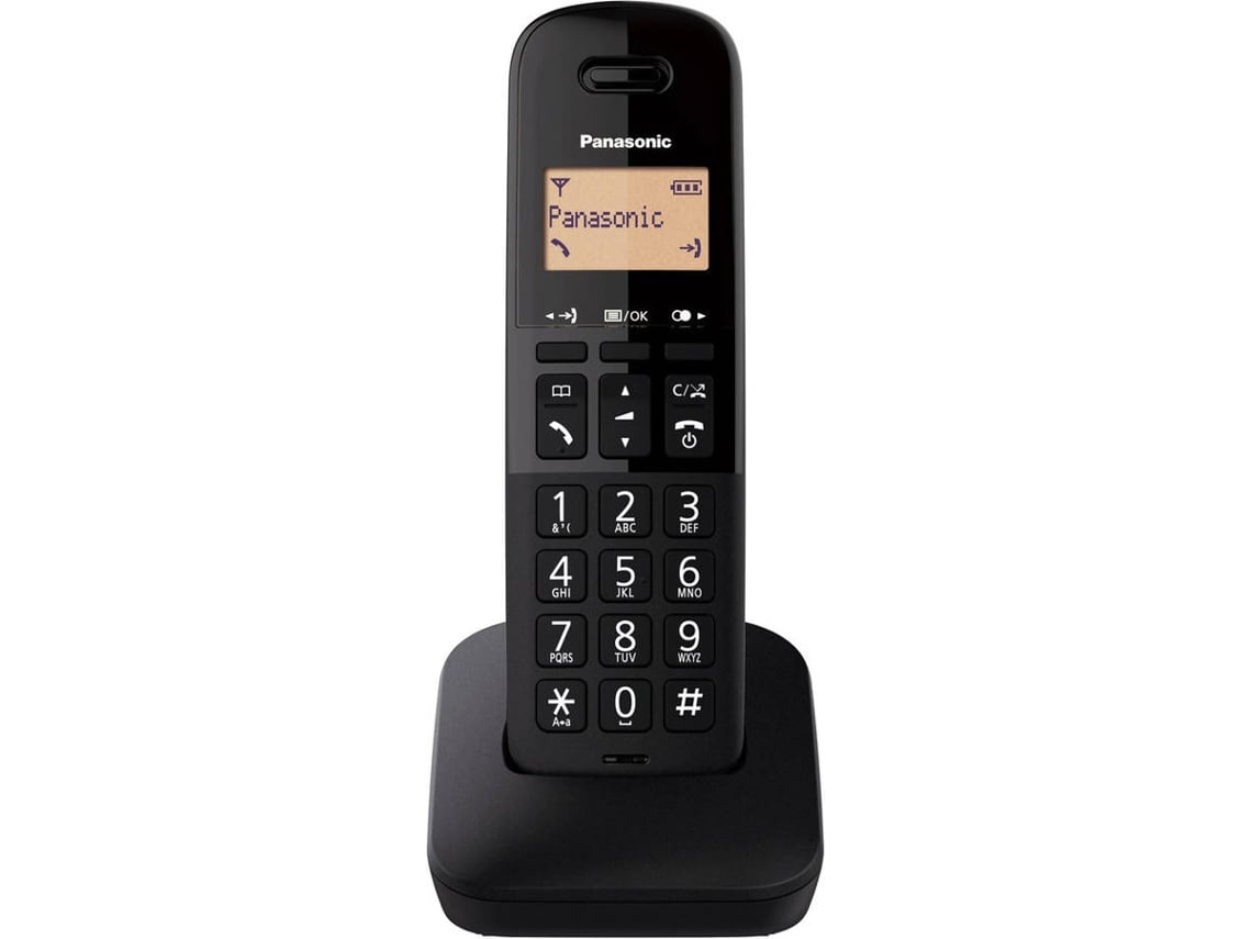 Teléfono Fijo PANASONIC Dect Basico Negro