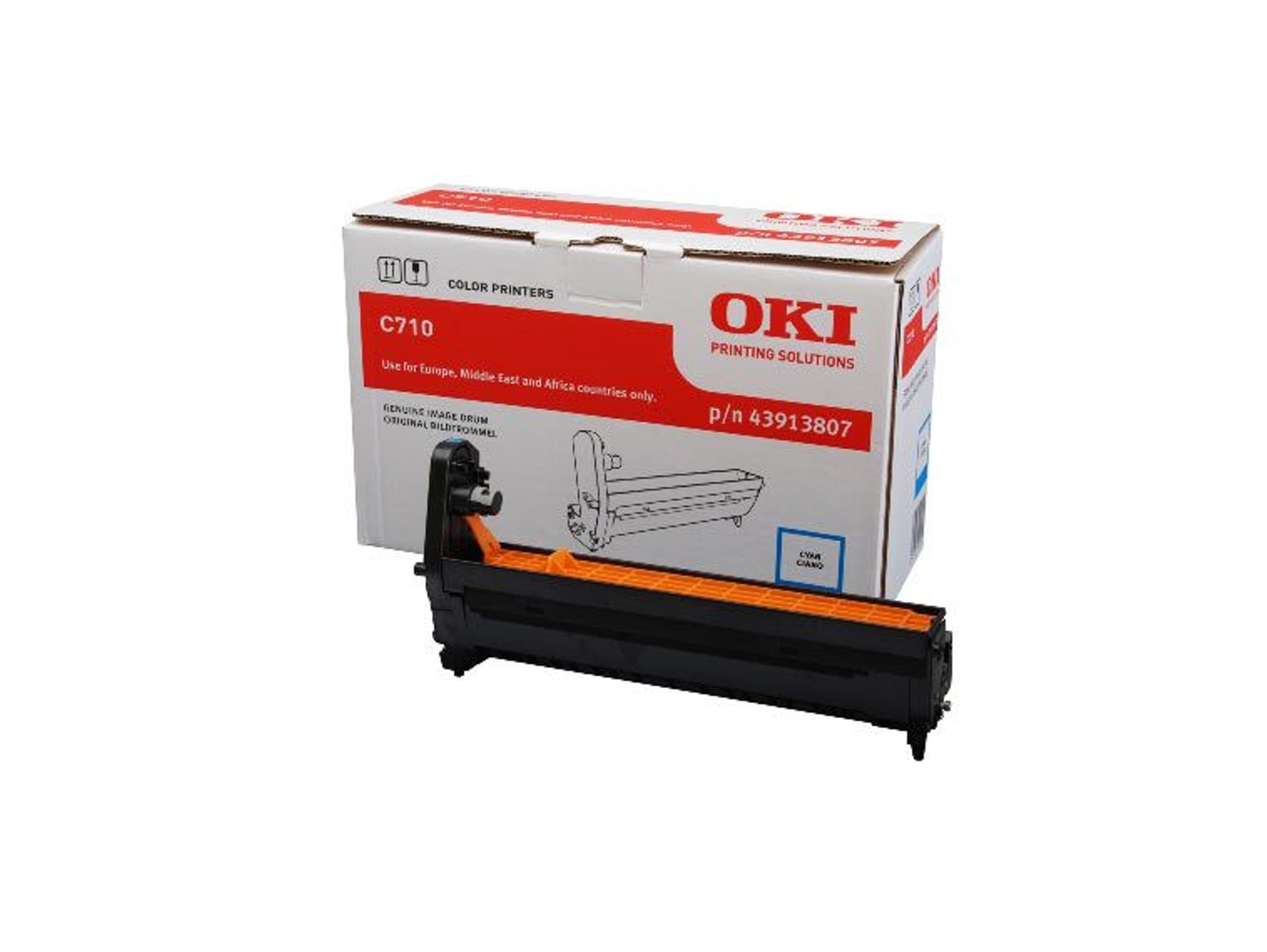 Cartucho de Tóner OKI  43913807  15000 Pág Cian  para C710dn, 710dtn, 710n
