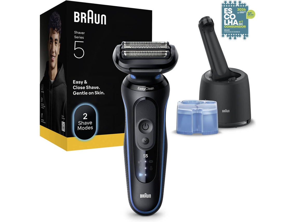 Máquina de Afeitar BRAUN Series 5 52-B7000CC (Autonomía 60 min - Recargable)
