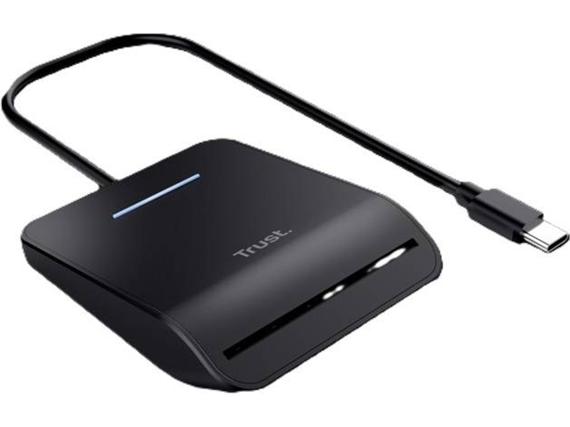 Lector de tarjetas inteligentes TRUST DNI 26061 (USB-C - Negro)