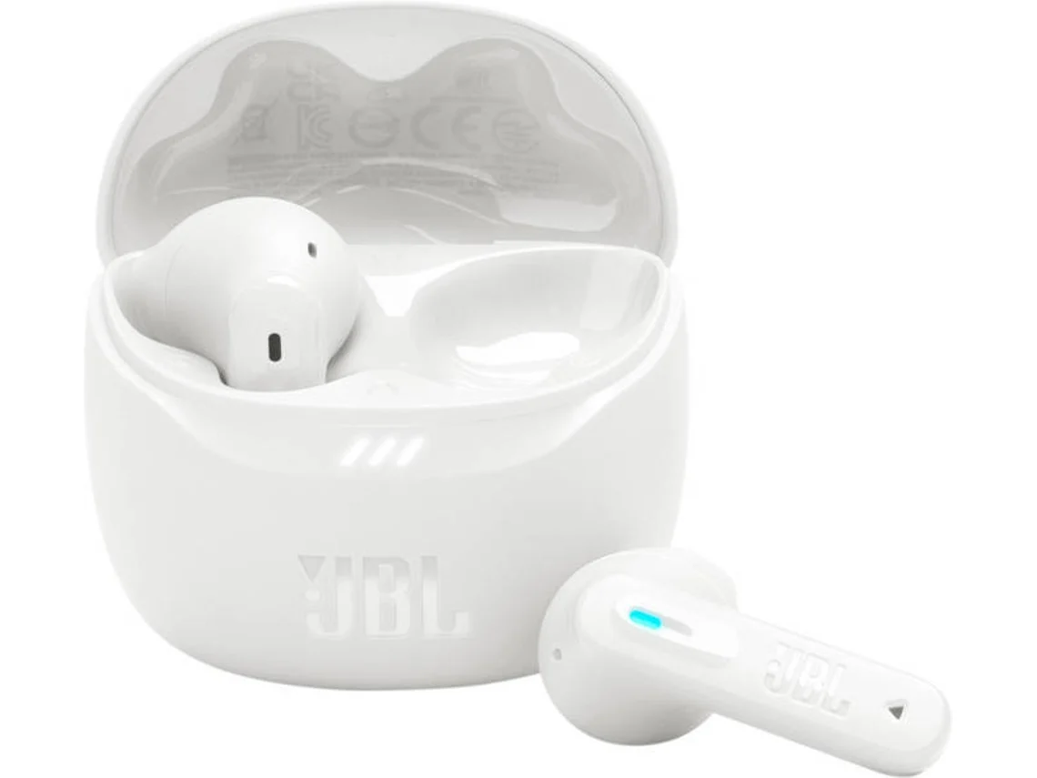 Auriculares Bluetooth True Wireless JBL TUNE FLEX 2 (In Ear - Micrófono - Noise Cancelling - Blanco)