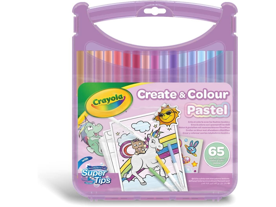 Estuche CRAYOLA Create&Colour Pastel (65 Unidades)