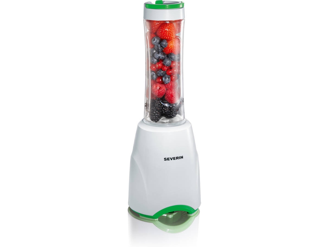 Batidora de Vaso SEVERIN SM3735 Mix & Go (300 W - 2x0.6 L - Verde y Blanco)