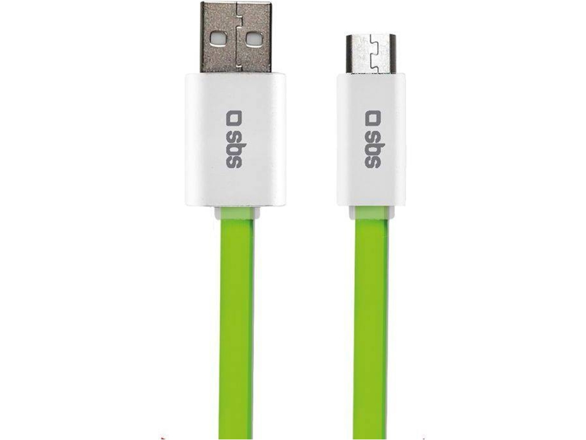 Cable SBS Metálico (USB - MicroUSB - 1.5 m - Verde)