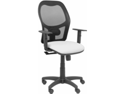 Silla Operativa PYC  Alocén Blanco (Brazos Ajustables - Malla)