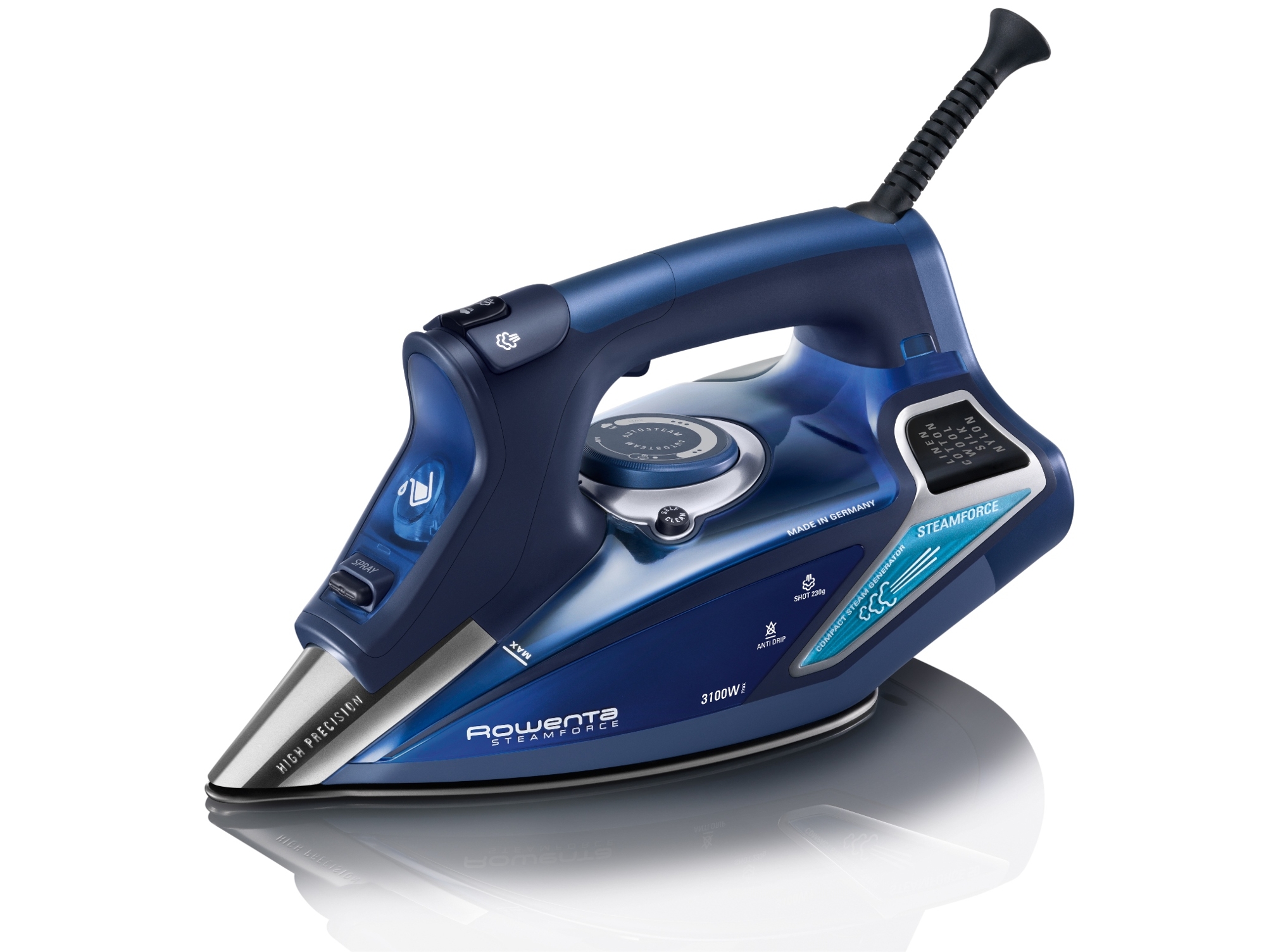 Plancha de Vapor ROWENTA DW9240D1 Steam Force (Chorro Vapor: 230 g/min - Suela: Microsteam 400)