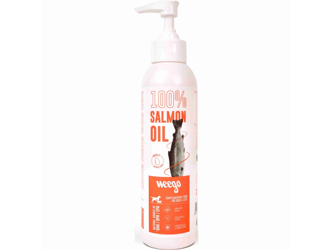 Suplemento Alimenticio para Perros y Gatos WEEGO Aceite de Salmón (250 ml)