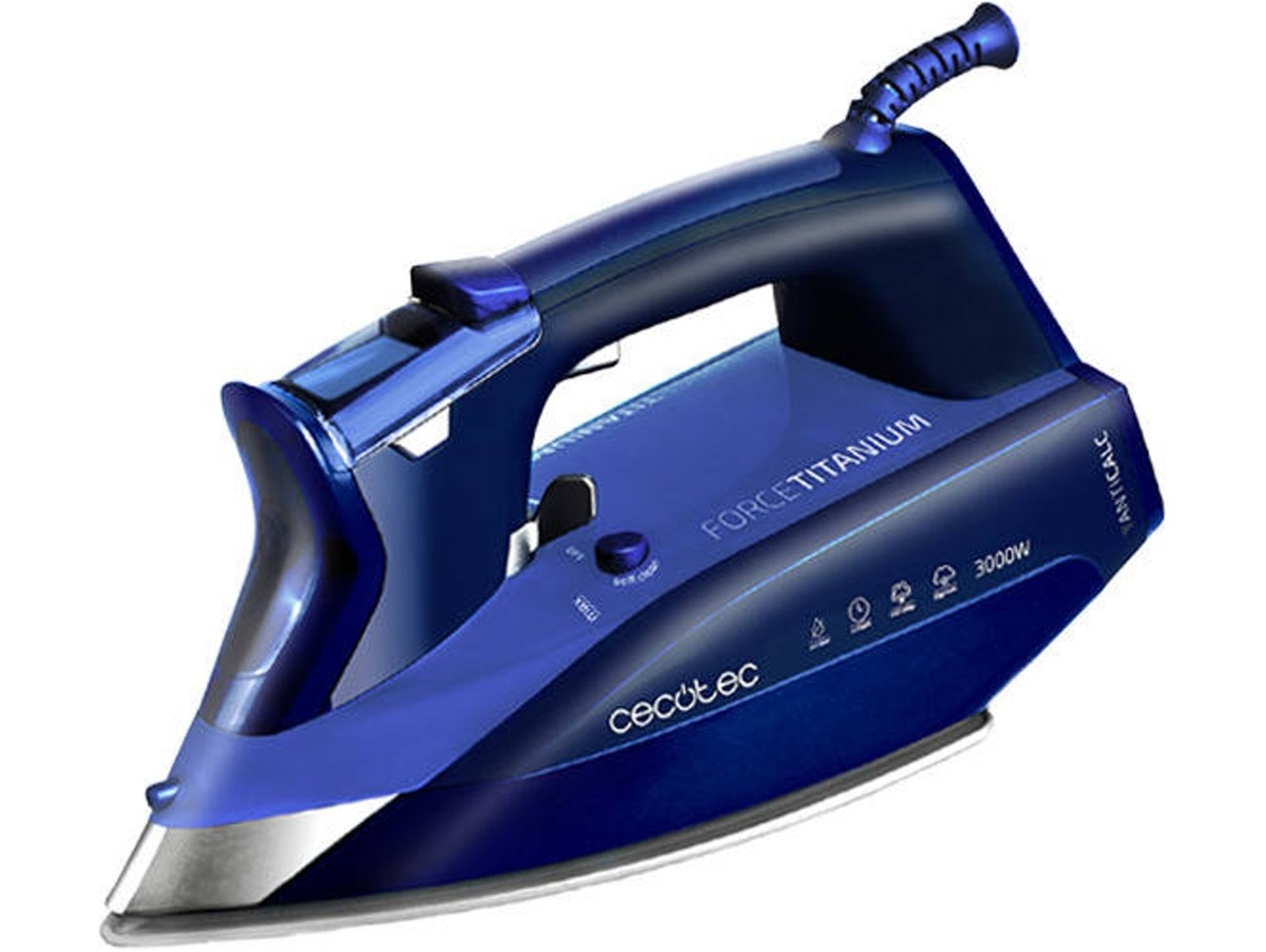 Plancha de Vapor CECOTEC Force Titanium 720 SM (Chorro Vapor: 230 g/min - Suela: TitaniumSlide)