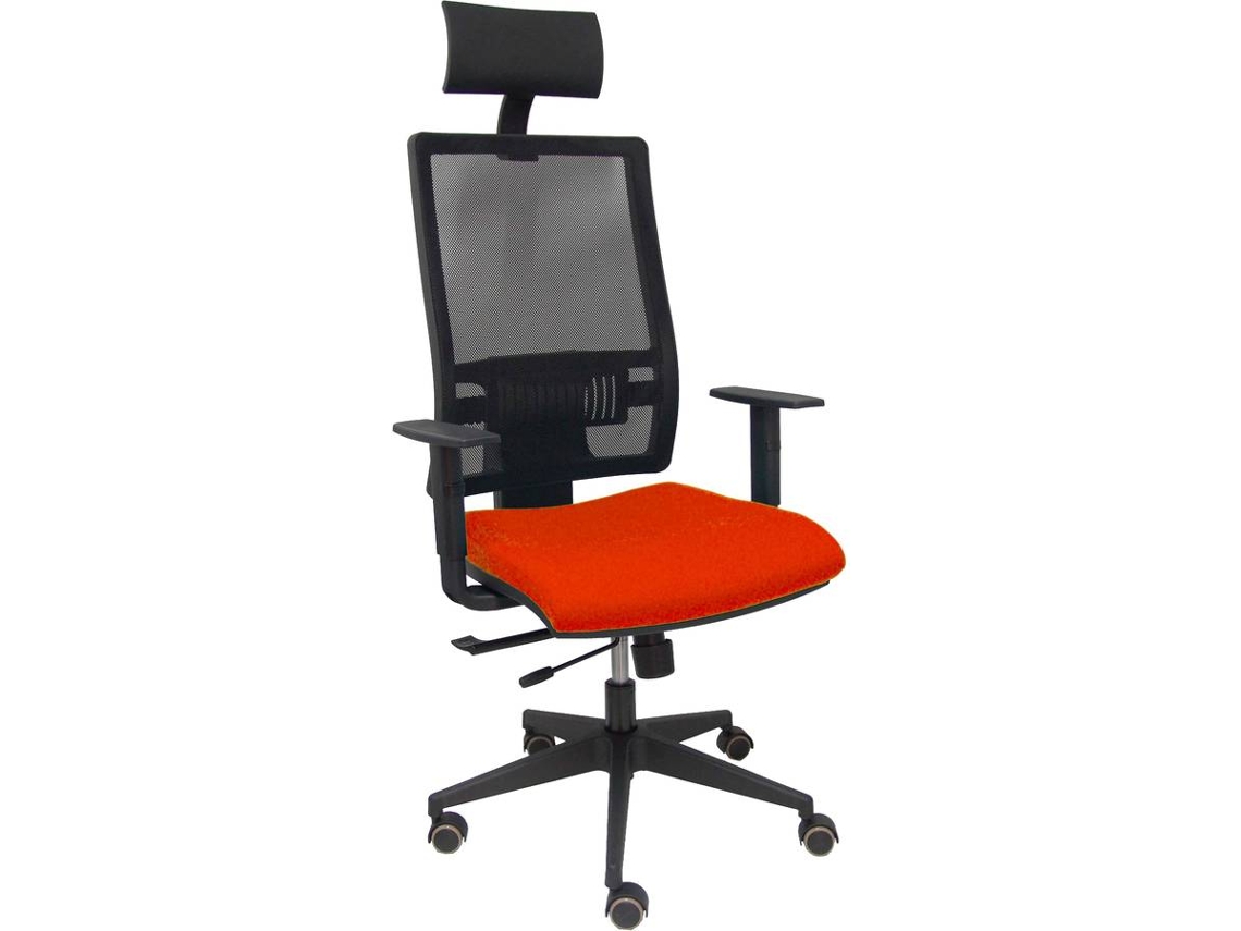 Silla Operativa PYC Horna Cabecero Naranja (Brazos Ajustables - Malla)
